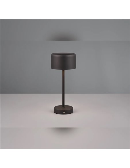 Lampe à dessert LED JEFF noire 1,5 W 120 lm 3000 K Écran tactile Portable USB IP20