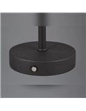 Lámpara de sobremesa JEFF negra LED 1,5W 120lm 3000K táctil portátil USB IP20