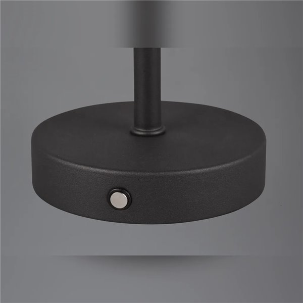 Lámpara de sobremesa JEFF negra LED 1,5W 120lm 3000K táctil portátil USB IP20