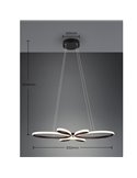 Suspension LED FLY noire 32W 3900lm 3000K dimmable Ø78 cm IP20