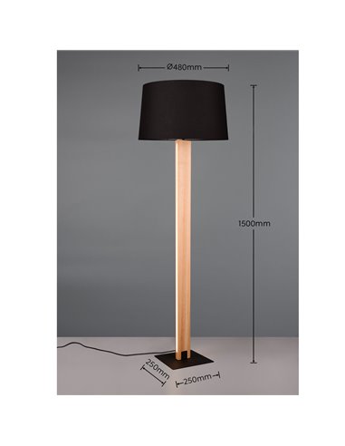 Luminária de chão ajustável RAHUL, acabamento em níquel fosco, 3 lâmpadas GU10 (não incluídas), IP20