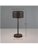 JEFF Schwarze LED-Dessertlampe 1,5 W 120 lm 3000 K Touchscreen Tragbar USB IP20