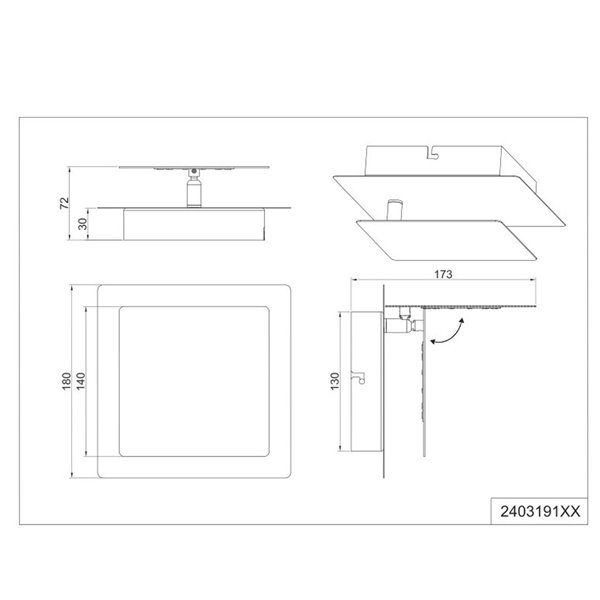 Luminária de parede LED multiposicional MIO bege 6 W, 3000 K, 560 lm, IP20