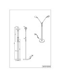 MONZA LED-Stehleuchte, Bronze, 2 x 12 W, Farbtemperatur 2300–4000 K, 2 x 1400 lm, dimmbar, Berührungssensor, Schutzart IP20
