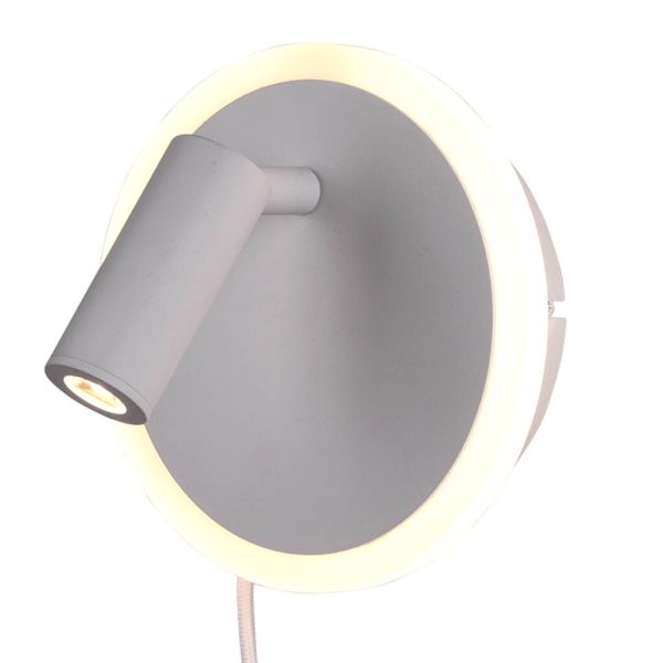 Applique murale double LED avec lampe de lecture et éclairage d'ambiance