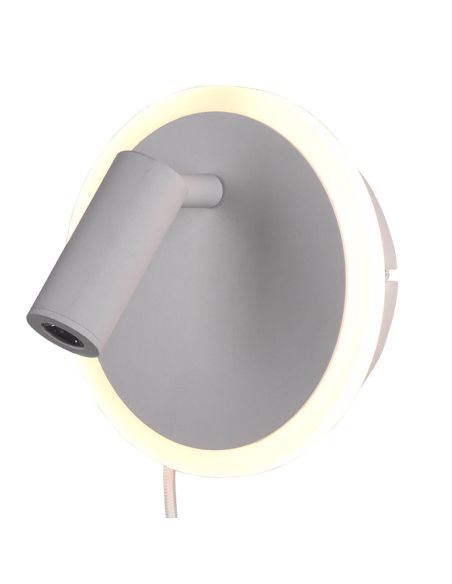 Luminária de parede dupla de LED com luz de leitura e luz ambiente 229210231 Trio Lighting