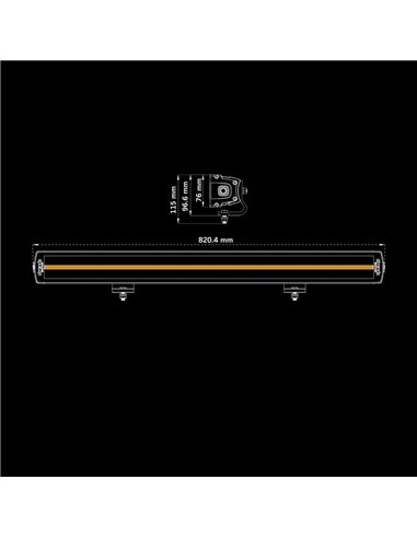 Barra LED SIBERIA XPA DR 32” curva ECE R149 Ref.20 blanco/ámbar 19150lm 245W 9-32V IP69K