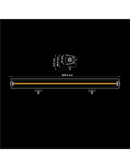 Barra LED SIBERIA XPA DR 32” curva ECE R149 Ref.20 blanco/ámbar 19150lm 245W 9-32V IP69K