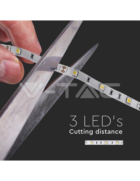 Fita de LED SMD 12V 6W/m 500lm | Disponível em branco quente (3000K) e branco frio (6400K) - IP20