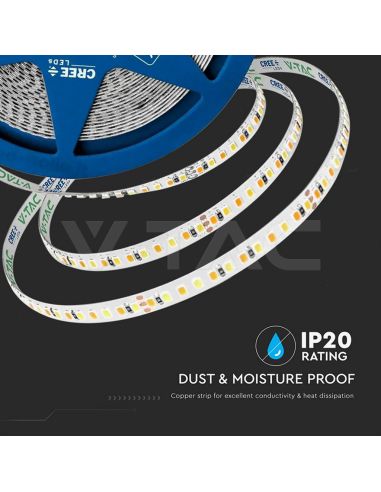Tira LED 24V 8W/m Chip CREE | 5mm Ultra-Slim | IP20 | Rollo 10 Metros