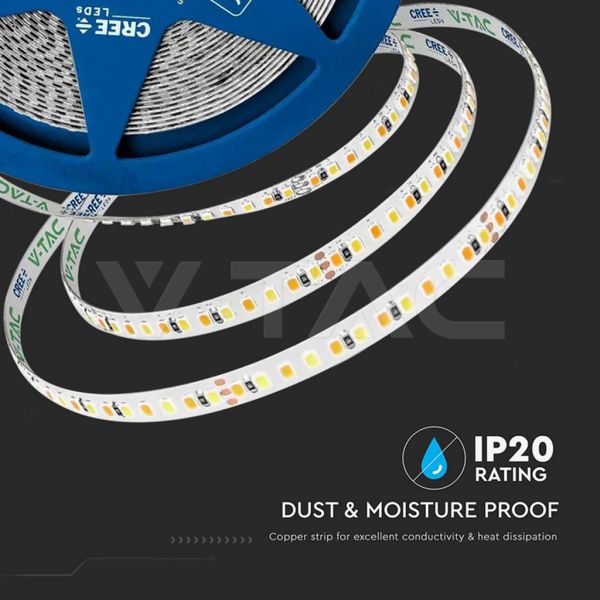Tira LED 24V 8W/m Chip CREE | 5mm ultradünn | IP20 | Rollo 10 Meter