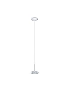 Luminária pendente TARUGO 1, cromada, LED dimerizável, 3000K, 650lm, Ø125mm