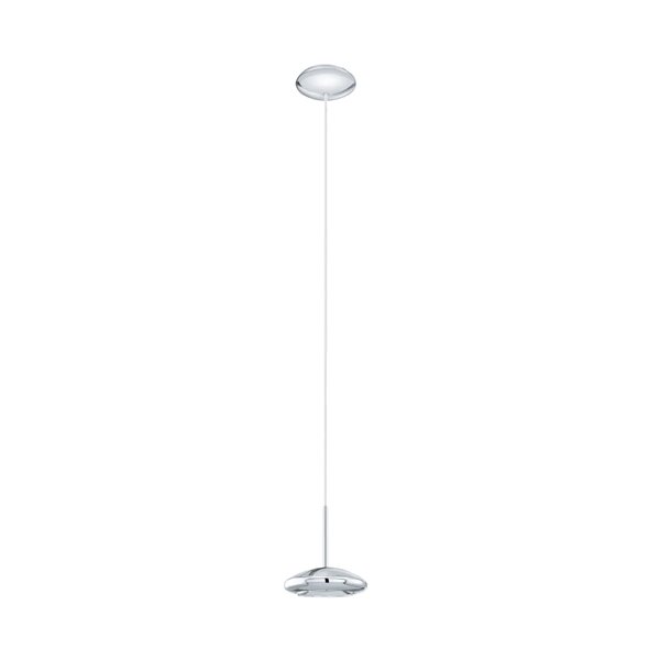 Lámpara colgante TARUGO 1 cromo LED regulable 3000K 650lm Ø125mm