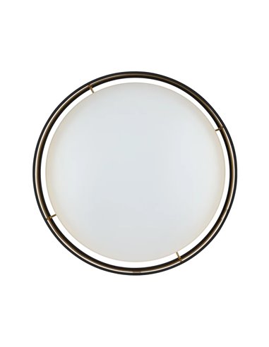 Plafón LED MASERLO 2 negro y oro 20W 3000K 2400lm Ø380mm