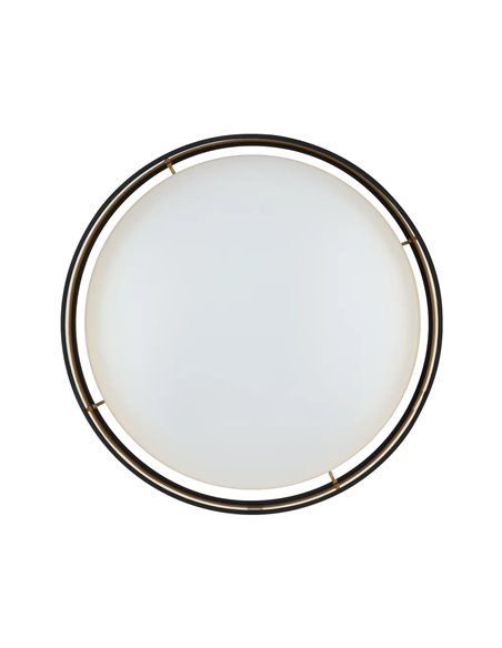 MASERLO 2 LED-Deckenleuchte, schwarz und gold, 20 W, 3000 K, 2400 lm, Ø 380 mm