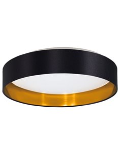 Plafón LED MASERLO 2 negro y oro 20W 3000K 2400lm Ø380mm