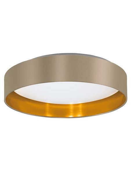 MASERLO 2 LED-Deckenleuchte, Cappuccino und Gold, 20 W, 3000 K, 2400 lm, Ø 380 mm