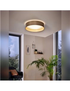 Plafón LED MASERLO 2 capuchino y oro 20W 3000K 2400lm Ø380mm 2