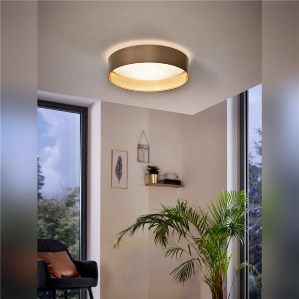 Plafón LED MASERLO 2 capuchino y oro 20W 3000K 2400lm Ø380mm