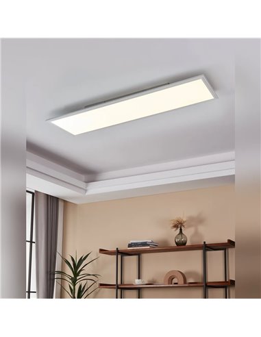 Plafón rectangular LED SALOBRENA 1 blanco 40W 4000K 4700lm 1200x300mm