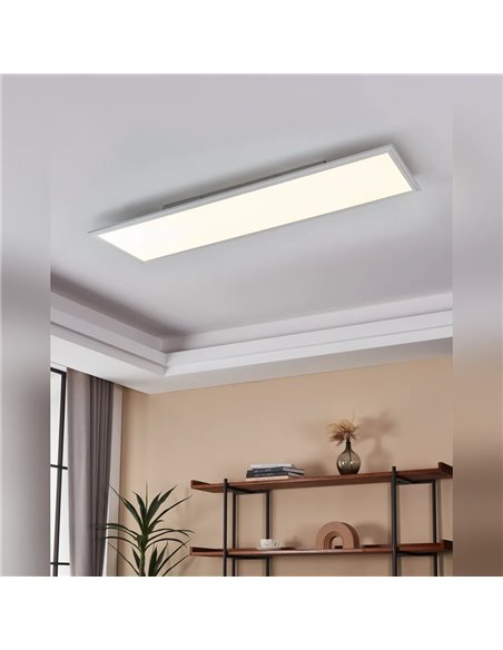 SALOBRENA 1 Weiße LED Rechteckige Deckenleuchte 40W 4000K 4700lm 1200x300mm