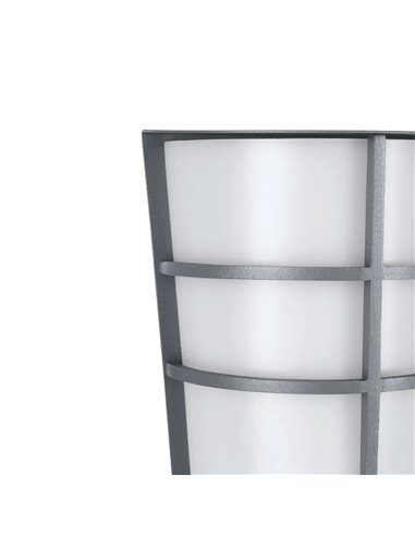 Aplique exterior BREGANZO plata LED 5W 3000K 360lm IP44 180x250mm