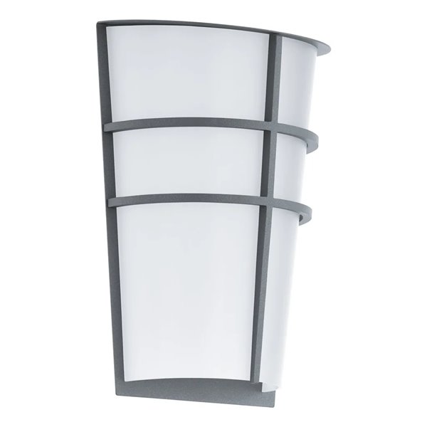 Aplique exterior BREGANZO plata LED 5W 3000K 360lm IP44 180x250mm