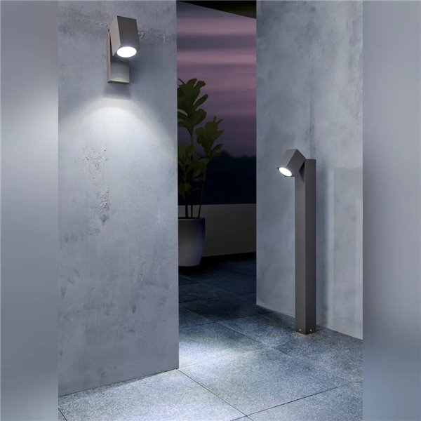 SAKEDA anthrazitfarbene LED-Außenwandleuchte 5W 3000K 650lm IP44 170mm