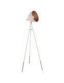 Lámpara de pie trípode vintage/industrial CHESTER-P rosa con interior cobre E27 (no incl.) 1495mm alto
