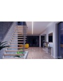 X-förmiges LED-Aufbauprofil 2,02 m | Besonders schlankes, minimalistisches Design für 5-mm- oder 8-mm-Streifen