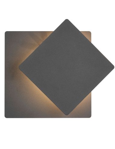 Aplique LED multiposiciones cuadrado MIO negro mate 6W 3000K 560lm IP20