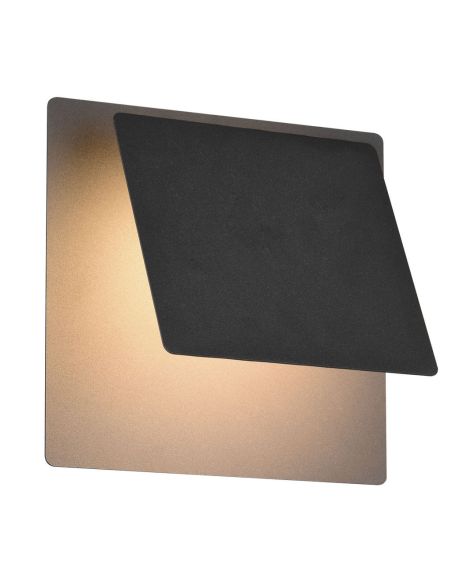 Aplique LED multiposiciones cuadrado MIO negro mate 6W 3000K 560lm IP20