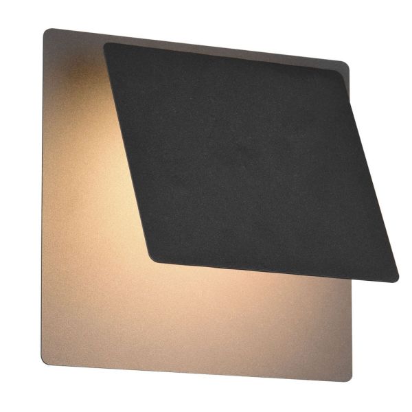 Aplique LED multiposiciones cuadrado MIO negro mate 6W 3000K 560lm IP20