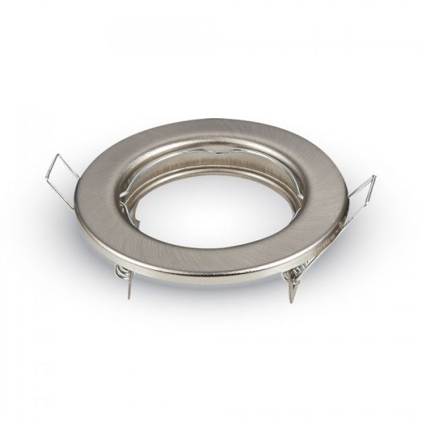 Lot de 2 anneaux encastrés ronds finition satinée | Aluminium | Pour GU10/MR16