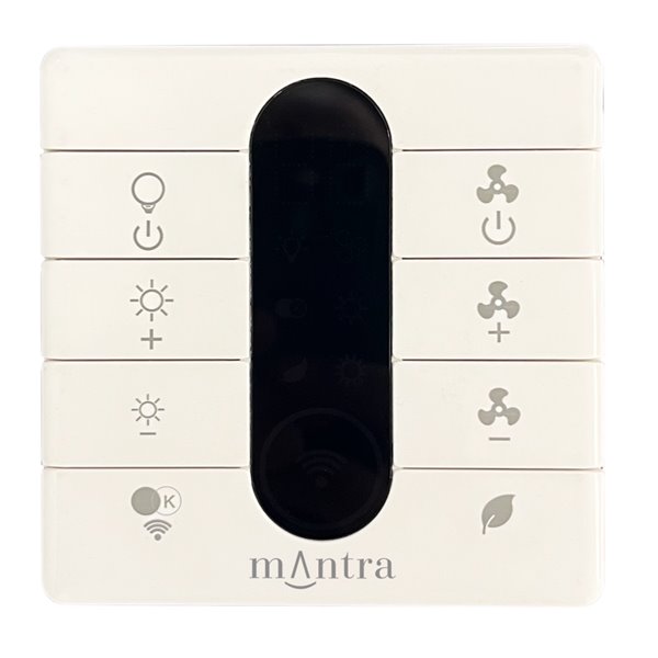 Mando de pared para Ventilador MANTRA Compatible R00142-R00233, 2,4GHz