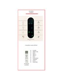 Mando de pared para Ventilador MANTRA Compatible R00143-R00148, 433MHz