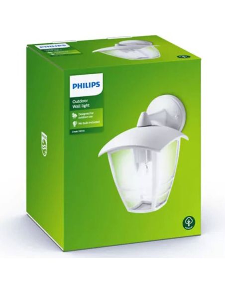 Luminária de parede E27, alumínio branco, MyGarden Creek Philips | LeónLeds Lighting