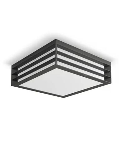 Plafonnier d'extérieur carré Philips Moonshine Anthracite