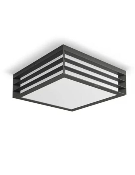 Plafonnier d'extérieur carré Philips Moonshine Anthracite