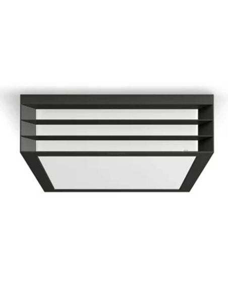 Luminária de teto externa quadrada Philips Moonshine Anthracite