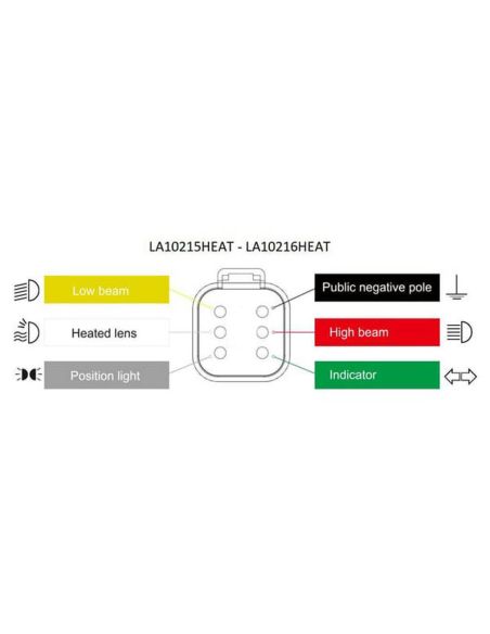 conector Faro Principal LED Homologado Serie BLACK | Calefactado Anti-Nieve | 12/24V