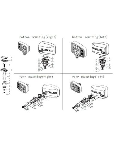 Farol LED homologado da série BLACK |...