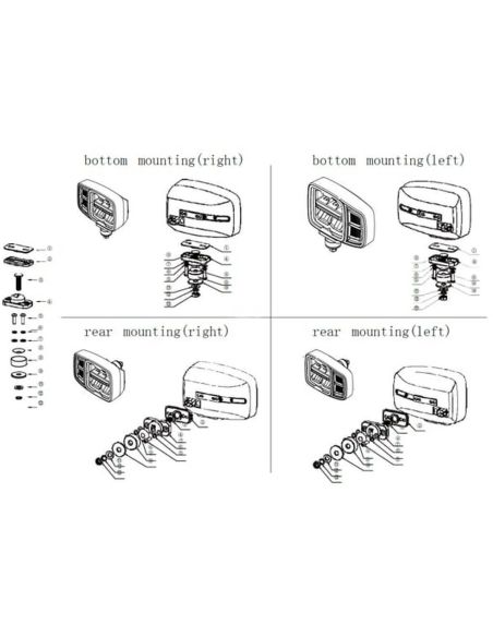 Soporte de Faro Principal LED Homologado Serie BLACK | Calefactado Anti-Nieve | 12/24V