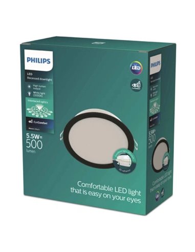 Tragbare LED-Einbauleuchte MESON negro 5,5W/12,5W/16,5W/20W 3000K-4000K, IP20