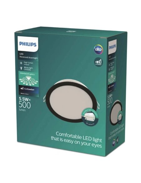 Downlight LED empotrable MESON negro 5,5W/12,5W/16,5W/20W 3000K-4000K, IP20