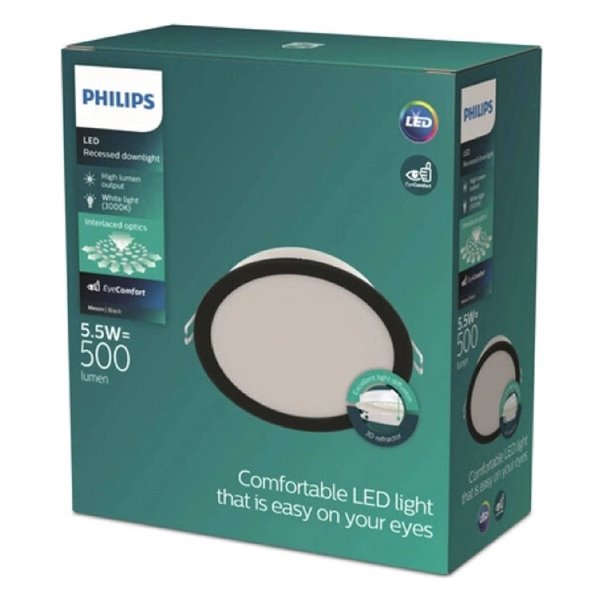 Downlight LED empotrable MESON negro 5,5W/12,5W/16,5W/20W 3000K-4000K, IP20