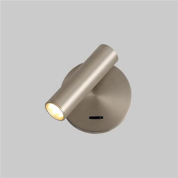 Applique murale LED ronde ATRIA 3W 3000K 285lm, orientable, avec interrupteur