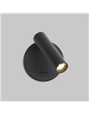 Applique murale LED ronde ATRIA 3W 3000K 285lm, orientable, avec interrupteur