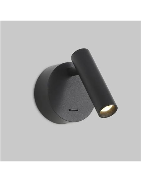 Applique murale LED ronde ATRIA 3W 3000K 285lm, orientable, avec interrupteur