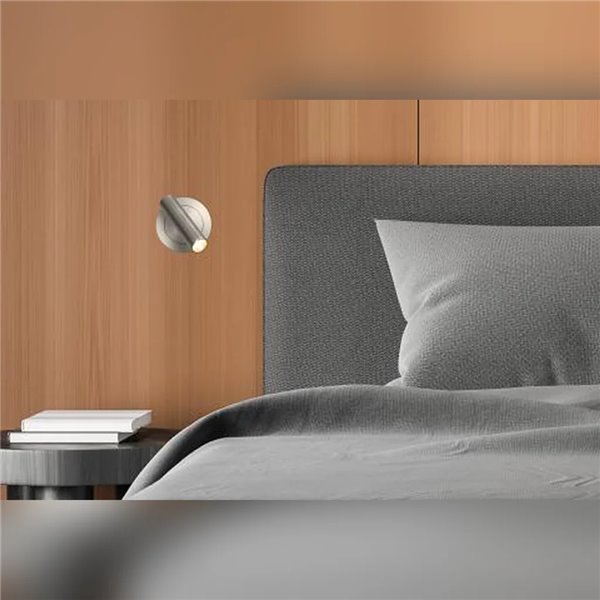 ATRIA Luminária de parede LED portátil redonda de 3W, 3000K e 285 lúmens, ajustável